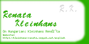 renata kleinhans business card